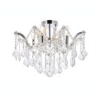 Alternate image 2 for Elegant Lighting Maria Theresa 4 light Chrome Flush Mount Clear Royal Cut Crystal