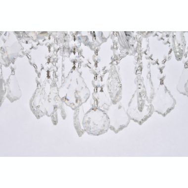 Elegant Lighting Maria Theresa 4 light Chrome Flush Mount Clear Royal Cut Crystal. View a larger version of this product image.