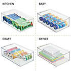 Alternate image 2 for mDesign Plastic Stackable Toy Storage Bin Box with Lid, 8 Pack - Clear