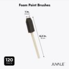Alternate image 1 for Juvale 1 Inch Foam Brushes for Painting, Crafts, Mod Podge, Wood Stain (120 Pack)