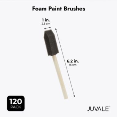 Juvale 1 Inch Foam Brushes for Painting, Crafts, Mod Podge, Wood Stain (120 Pack). View a larger version of this product image.