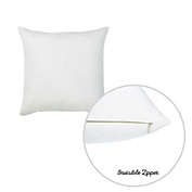 HomeRoots 2-Pack White Brushed Twill Decorative Throw Pillow Covers - 20" x 20" (Set of 2 Covers)