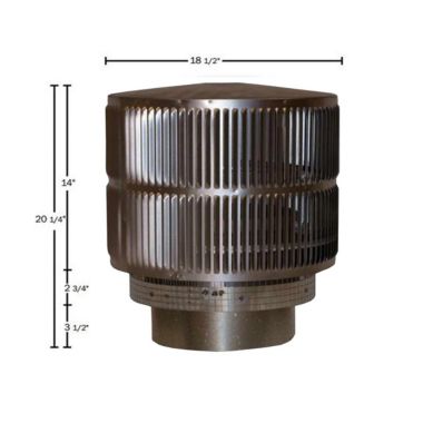 12'' Superior Round Chimney Cap with Louvered Screen. View a larger version of this product image.