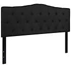 Alternate image 1 for Emma + Oliver Tufted Upholstered Queen Size Headboard in Black Fabric