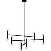 Signature Home Collection 76" Matte Black Powder Coated Ceiling Light Fixture