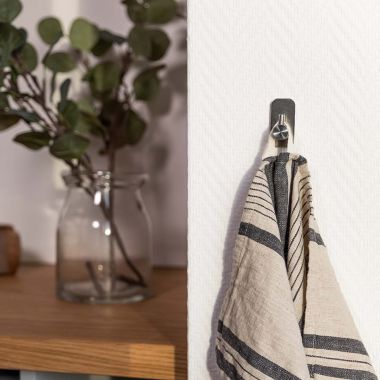 LIVAIA Self Adhesive Hooks For Hanging Towels  Set Of 4 Stainless Steel Towel Holders. View a larger version of this product image.