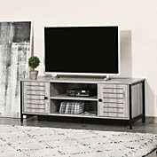 Homcom 60" TV Stand Console Table w/ Storage Shelf, Oak