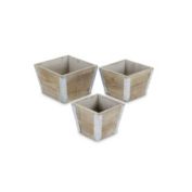 Cheungs Decorative Tapered 3 piece planter set