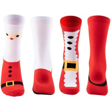 Toe-Tally Sox Santa Christmas Crew Socks for Women and Men (2 Pack). View a larger version of this product image.
