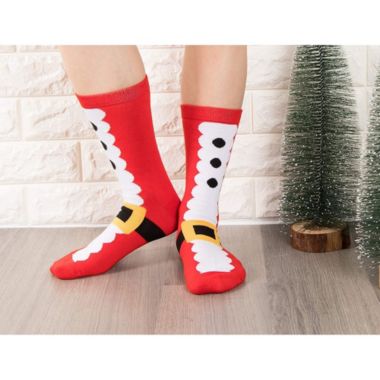 Toe-Tally Sox Santa Christmas Crew Socks for Women and Men (2 Pack). View a larger version of this product image.