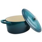 Alternate image 0 for Crock Pot Artisan 7 Quart Enameled Cast Iron Oval Dutch Oven in Teal Ombre