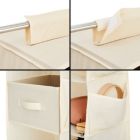 Alternate image 2 for Juvale 2 Pack Beige 7-Shelf Hanging Closet Organizer with 5 Drawers, 4 Pockets, Foldable Storage for Baby Nursery (12 x 51 In)