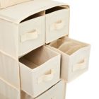Alternate image 3 for Juvale 2 Pack Beige 7-Shelf Hanging Closet Organizer with 5 Drawers, 4 Pockets, Foldable Storage for Baby Nursery (12 x 51 In)