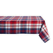 Contemporary Home Living 52" Red and Blue Americana Plaid Square Table Cloth