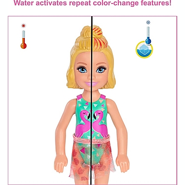 Barbie Chelsea Color Reveal Doll With 6 Surprises, Sand & Sun Series. View a larger version of this product image.