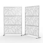 Alternate image 1 for Neutypechic 6.5 ft. H x 4 ft. W Patio Laser Cut Metal Privacy Screen, 24"*48"*3 panels