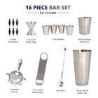 Alternate image 2 for Lexi Home Wine and Cocktail Mixing Bar Set with Essential Barware Tools - 16 Piece Set