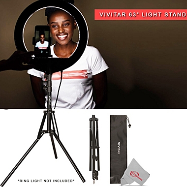 Vivitar Tabletop 63" Adjustable Height Multipurpose Light Stand Solid Locking System with Carrying Case. View a larger version of this product image.