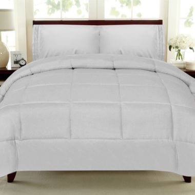 Sweet Home Collection Down Alternative Comforter All Season Warmth Luxurious Plush Loft Microfiber Fill Duvet Insert Bedding, Full, Silver. View a larger version of this product image.