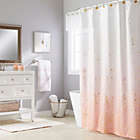 Alternate image 1 for Saturday Knight Ltd Splatter Metallic Gold Accents Fabric Bath Shower Curtain - 70" x 72", Pink