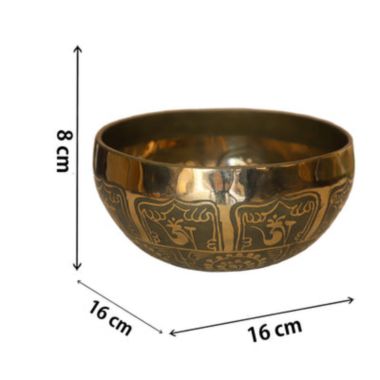 Cottage Handicraft, Hand-made Singing Bowl, Small with free Elephant Gift. View a larger version of this product image.