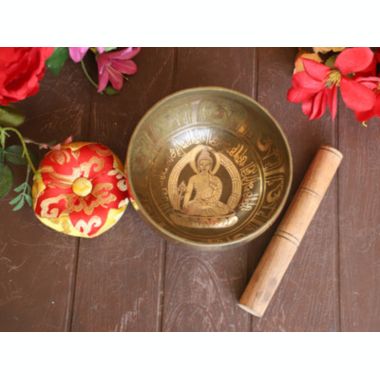Cottage Handicraft, Hand-made Singing Bowl, Small with free Elephant Gift. View a larger version of this product image.