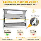 Alternate image 3 for Slickblue Adjustable Baby Bedside Crib with Large Storage-Gray