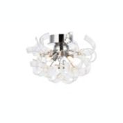 Elegant Lighting Ritz 4 Light Chrome Flush Mount, Wall Sconce