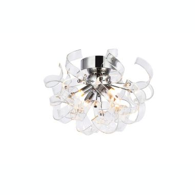 Elegant Lighting Ritz 4 Light Chrome Flush Mount, Wall Sconce. View a larger version of this product image.