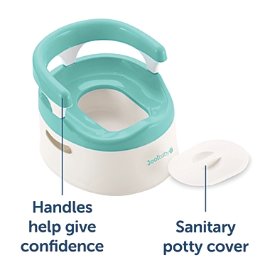 Jool Baby Products Potty Training Chair With Handles, Splash Guard, Removable Bowl, Aqua. View a larger version of this product image.
