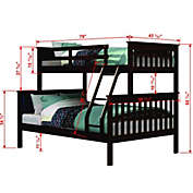 Donco Trading  Twin/Full Mission Bunk Bed