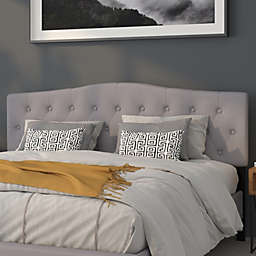 Flash Furniture Cambridge Tufted Upholstered King Size Headboard in Light Gray Fabric