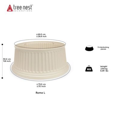 Tree Nest Rome Extra-Large Christmas Tree Stand, White. View a larger version of this product image.
