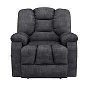 Lazzara Home Geo Dark Gray Chenille Upholstered Manual Reclining Chair