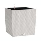 Alternate image 0 for Lechuza USA 20" Gray All In One Cube Wicker Planter