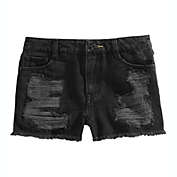 Epic Threads Big Girl&#39;s Ripped Cotton Denim Shorts Charcol Size 16