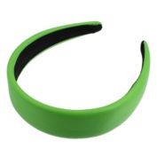 Unique Bargains Faux Leather Headband Hairband for Women Green 1.6 Inch Wide 1 Piece
