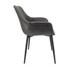 Alternate image 2 for LeisureMod Markley Modern Leather Dining Arm Chair With Metal Legs Set of 4