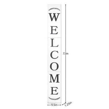 TX USA Decorative Modern Farmhouse Welcome Porch Sign 72 Inch White - Three Foldable. View a larger version of this product image.