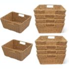 Alternate image 0 for KOVOT Storage Woven Baskets Wicker Storage Wicker Storage Baskets with Built-in Carry Handles   Laundry Storage Pantry Bin - 9"L x 8"W x 4"H (10-Pack)