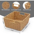Alternate image 1 for KOVOT Storage Woven Baskets Wicker Storage Wicker Storage Baskets with Built-in Carry Handles   Laundry Storage Pantry Bin - 9"L x 8"W x 4"H (10-Pack)