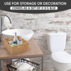 Alternate image 3 for KOVOT Storage Woven Baskets Wicker Storage Wicker Storage Baskets with Built-in Carry Handles   Laundry Storage Pantry Bin - 9"L x 8"W x 4"H (10-Pack)