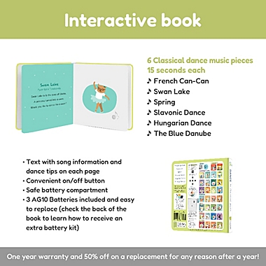 Cali&#39;s Books Dance to Classical Music - Children&#39;s Music Book for Boys & Girls - Educational & Interactive Sound Book for Babies & Toddlers Ages 1-4 Years Old - Musical Birthday Gifts for Kids. View a larger version of this product image.