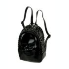 Alternate image 0 for Comeco Black Studded Gothic 3D Molded Skull Backpack