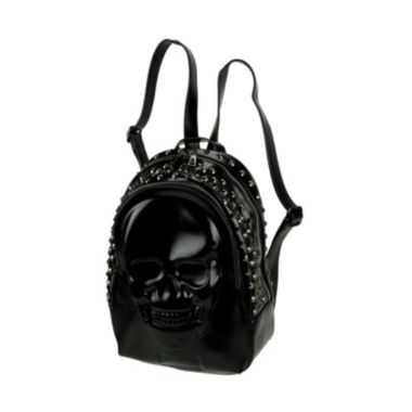Comeco Black Studded Gothic 3D Molded Skull Backpack. View a larger version of this product image.