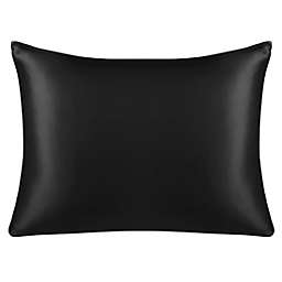 PiccoCasa 22 Momme Silk Pillowcase for Skin and Hair Great, Both Sides 550TC 100% Silk Pillow Case with Envelope Closure, King Size Soft Smooth Pillow Cover Black