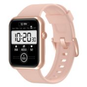Letsfit 1.55 Inch LCD Color Screen Smartwatch Heart Rate Monitor & Blood Oxygen Saturation  Fitness Tracker for Android and iOS Phones - IW2 - Pink