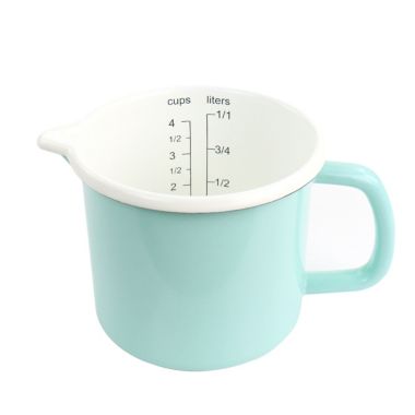 Martha Stewart Enamel on Steel Measuring Cup in Turquoise. View a larger version of this product image.