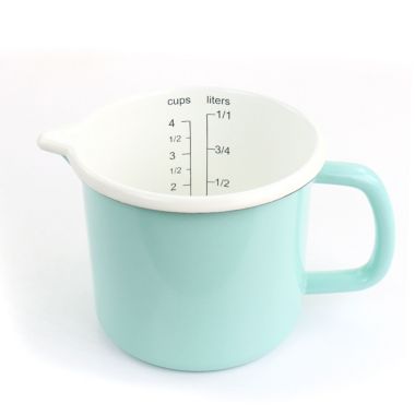 Martha Stewart Enamel on Steel Measuring Cup in Turquoise. View a larger version of this product image.