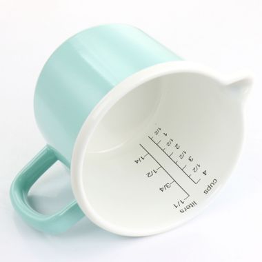 Martha Stewart Enamel on Steel Measuring Cup in Turquoise. View a larger version of this product image.